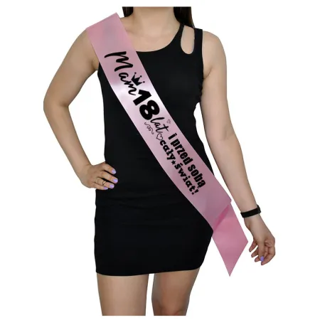 Szarfa RÓŻOWA Osiemnastka Mam 18 lat i przed sobą cały świat